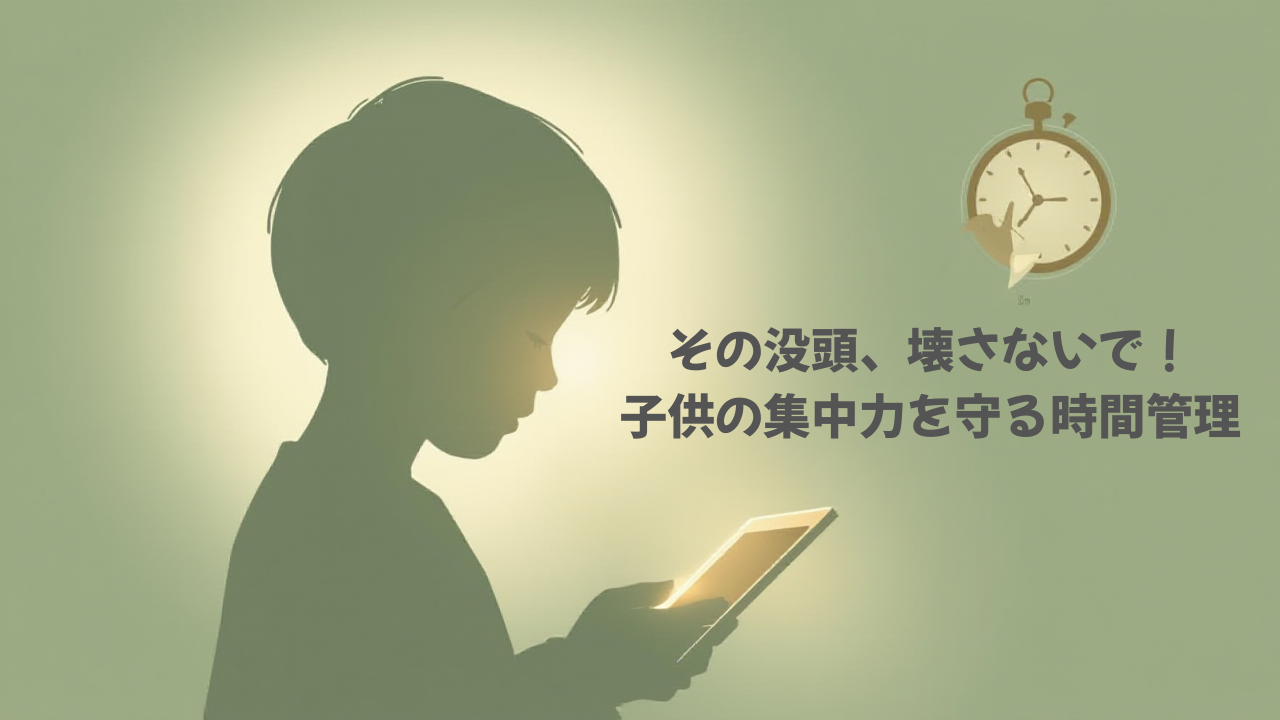 子供の集中力を守る時間管理